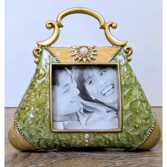 New VTG Royal Limited Picture Frame Purse Shaped Jewel Enameled + Shoe Ornament - Picture 5 of 8